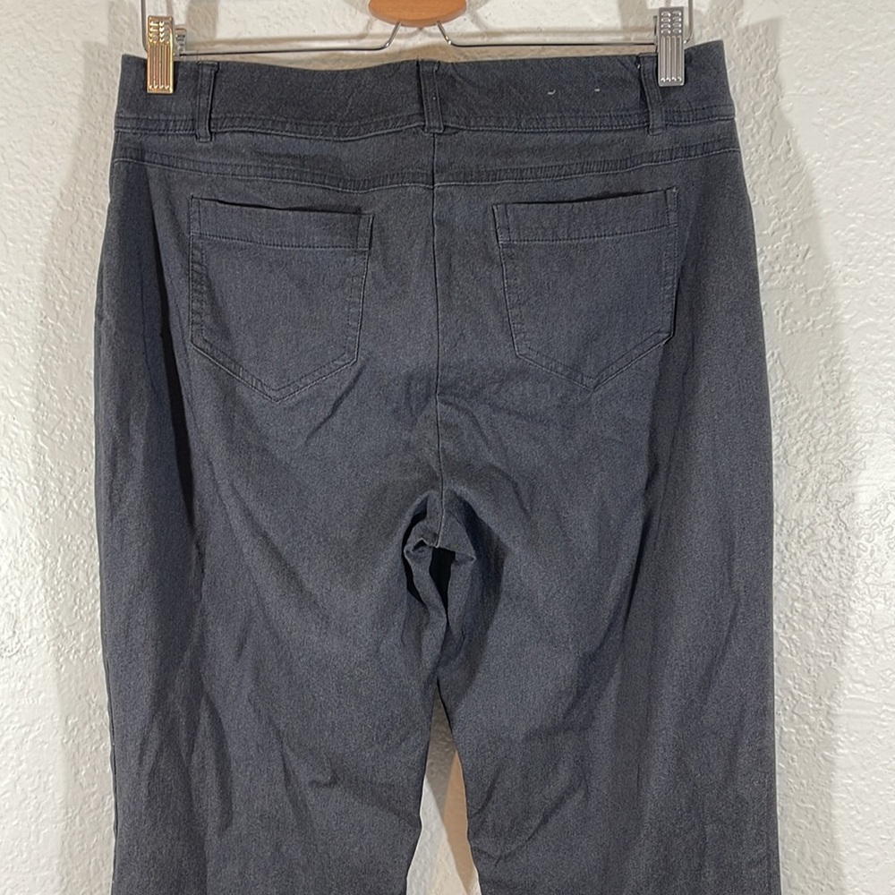 JM Collection Petite Pants Stretch Straight Leg Grey With Pockets Size 10 Petite - Picture 5 of 9